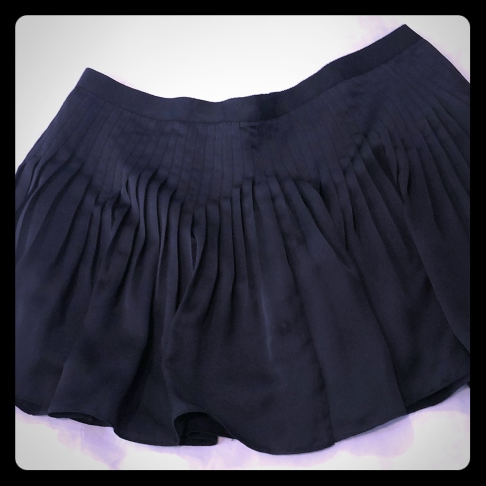 Black silk shirt skirt